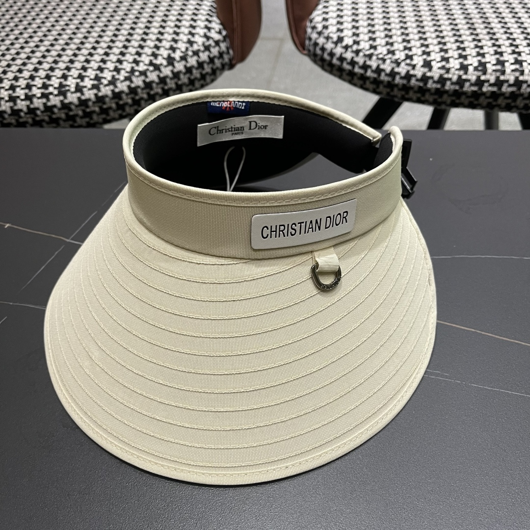  【迪奥DIOR】2025加大帽檐空顶帽女遮阳防晒夏季双层防紫外线
发箍骑车不翻太阳帽子