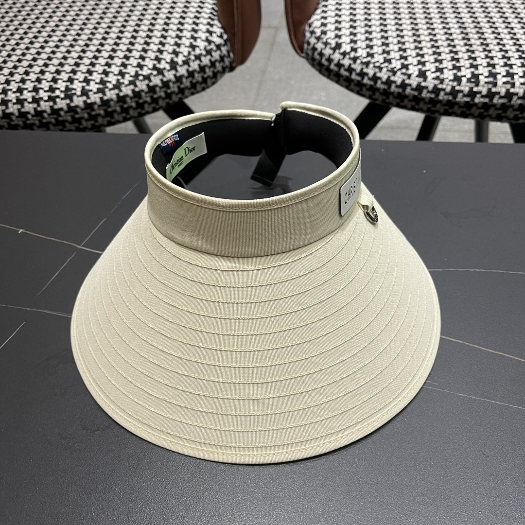  【迪奥DIOR】2025加大帽檐空顶帽女遮阳防晒夏季双层防紫外线
发箍骑车不翻太阳帽子