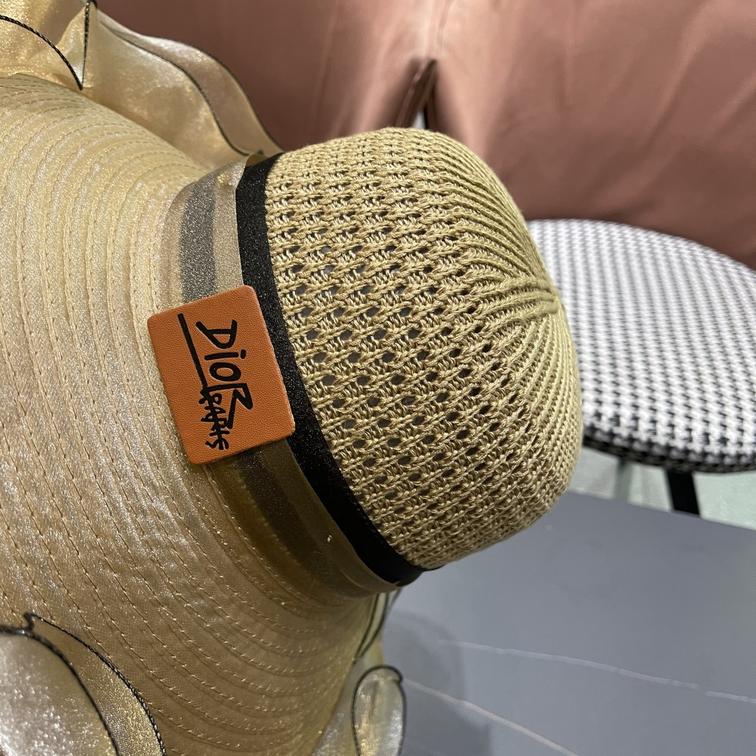 【迪奥DIOR】高级感气质优雅大沿帽女神欧根纱透气波浪边
防晒帽夏季妈妈遮阳帽