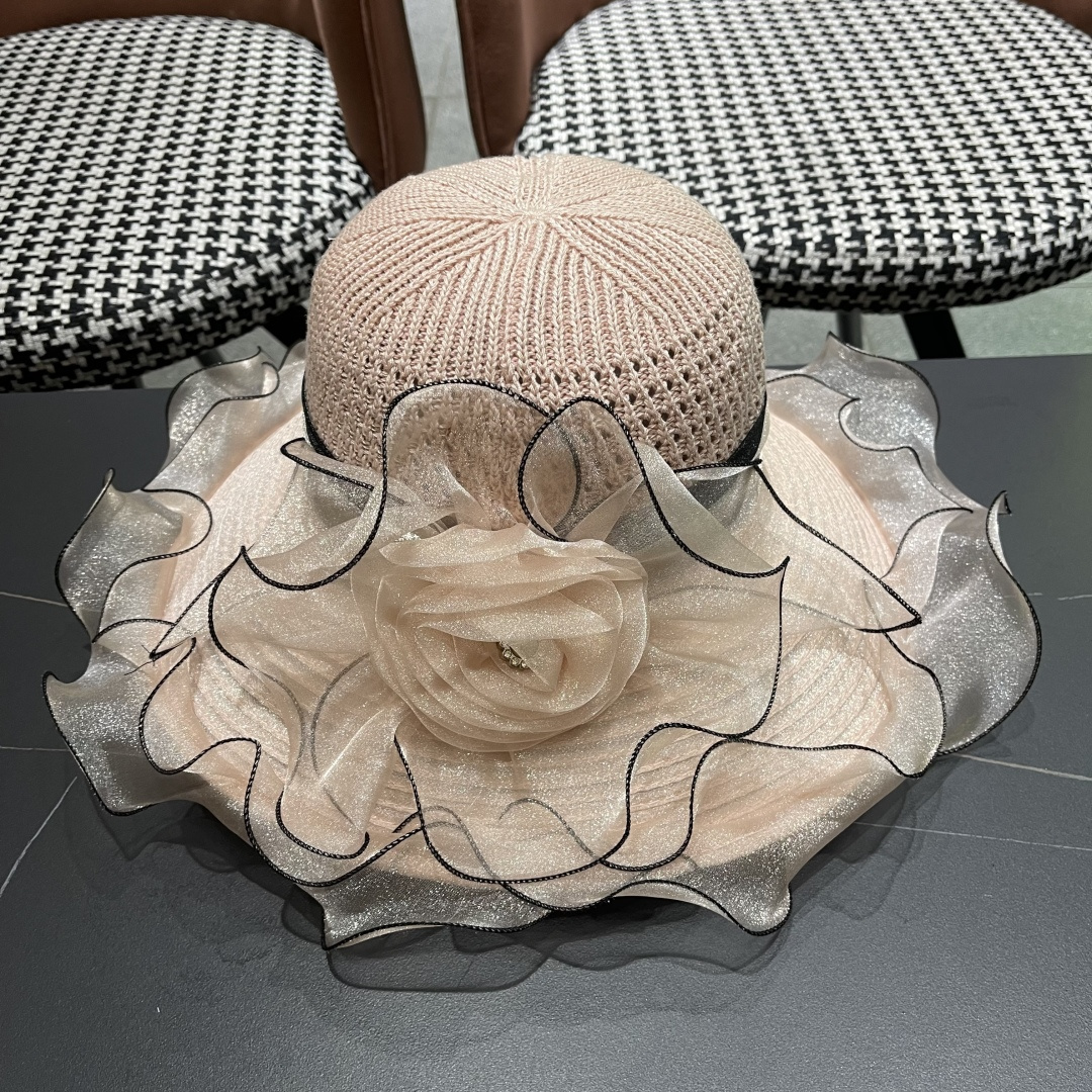 【迪奥DIOR】高级感气质优雅大沿帽女神欧根纱透气波浪边
防晒帽夏季妈妈遮阳帽