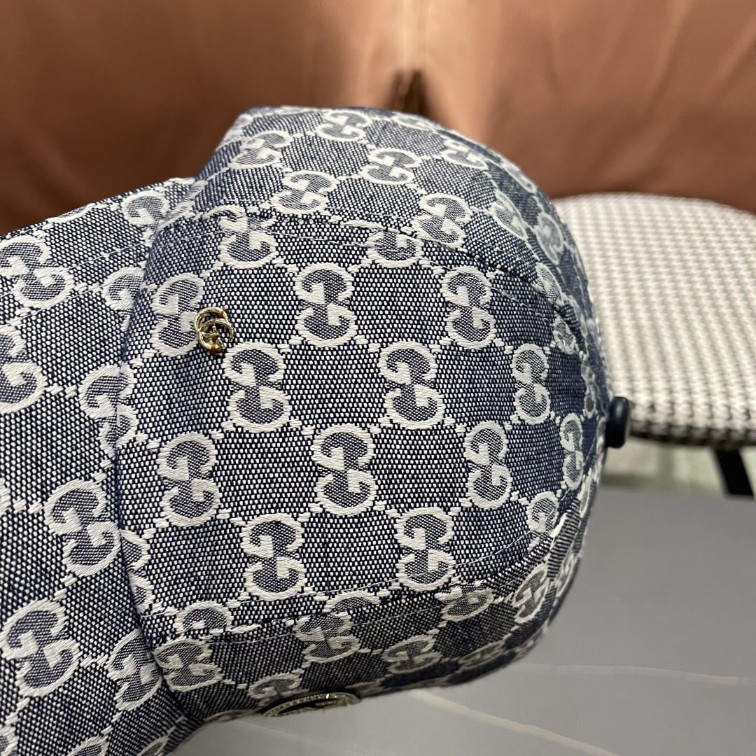  Gucci古奇新款原单棒球帽，大双G，专柜11开模订制，完美对花,轻盈透气！基础头围56，贴片可调节。