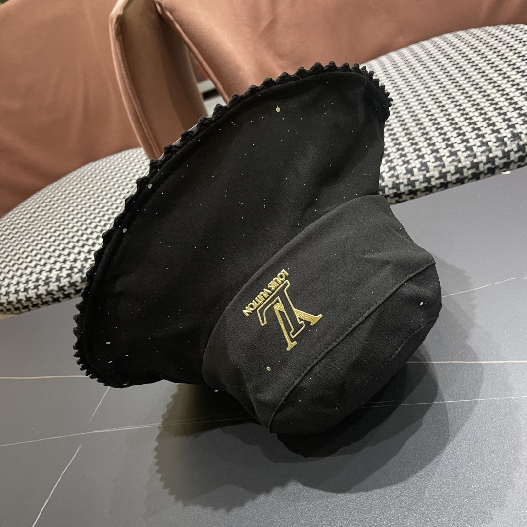  lv路易威登2025新款蝴蝶结防晒渔夫帽子女旅游度假太阳帽休
闲沙滩遮阳帽时尚岔帽