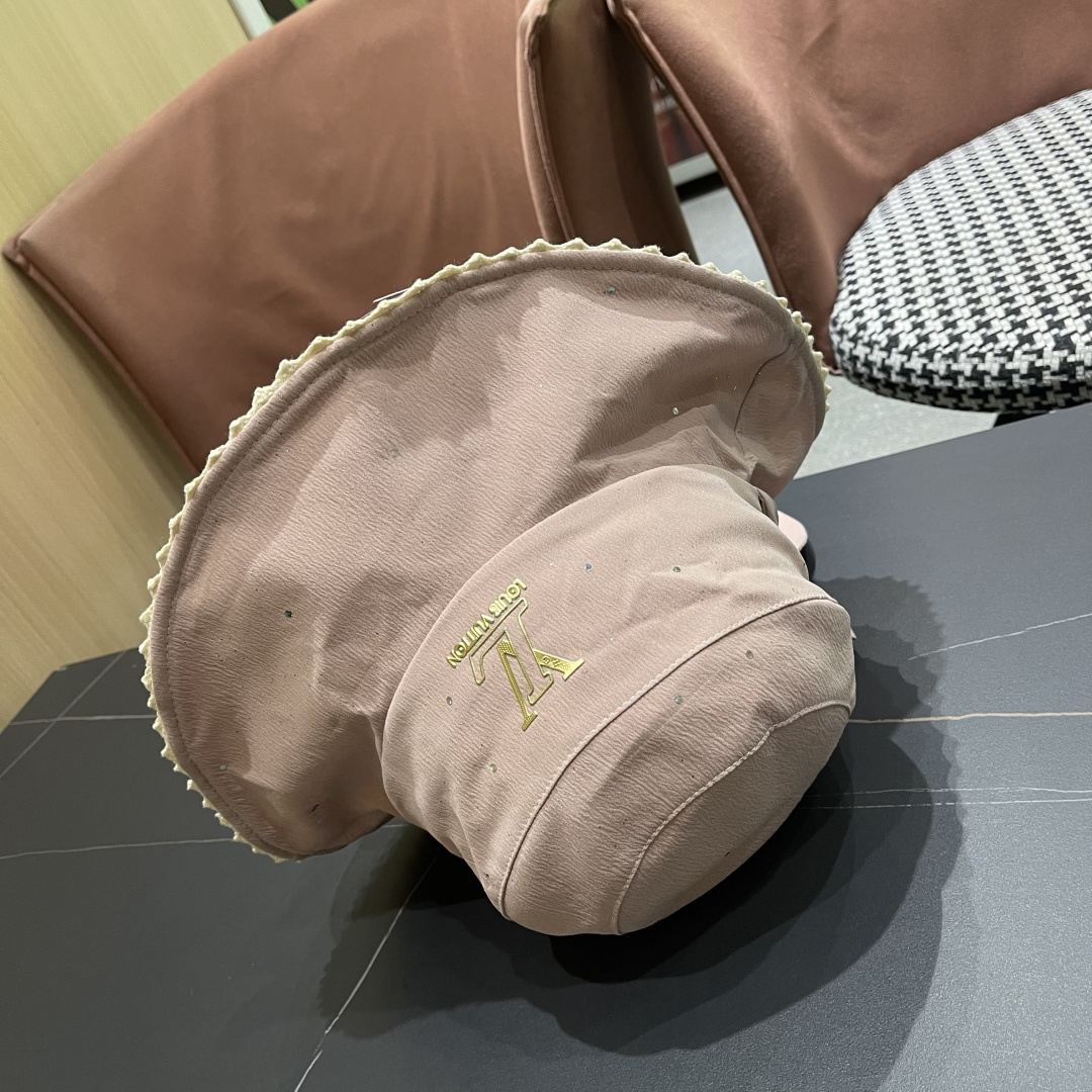  lv路易威登2025新款蝴蝶结防晒渔夫帽子女旅游度假太阳帽休
闲沙滩遮阳帽时尚岔帽