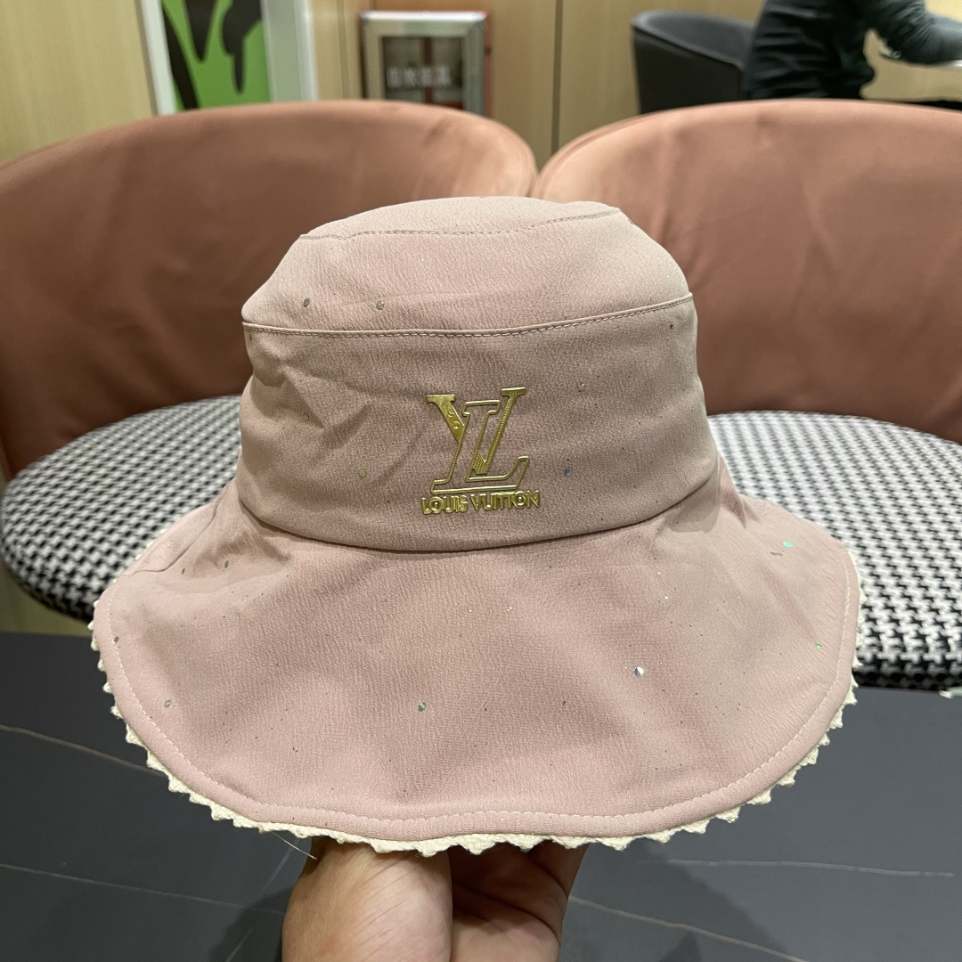  lv路易威登2025新款蝴蝶结防晒渔夫帽子女旅游度假太阳帽休
闲沙滩遮阳帽时尚岔帽
