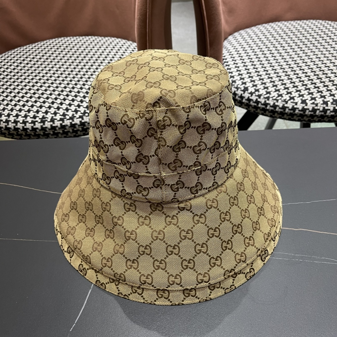  古奇GUCCI🧢官网新品2025年g家字母正确版本老花字母大帽檐牛仔渔夫
帽子女春夏防晒k4
