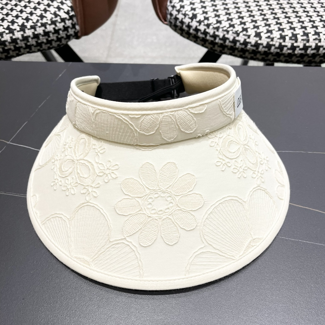  lv路易威登2025新款花朵刺绣空顶帽女春夏出游遮阳防晒帽显脸
小百搭休闲太阳盆帽