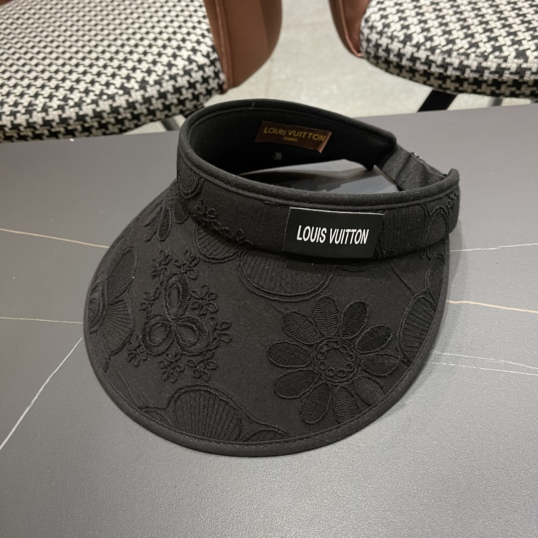  lv路易威登2025新款花朵刺绣空顶帽女春夏出游遮阳防晒帽显脸
小百搭休闲太阳盆帽