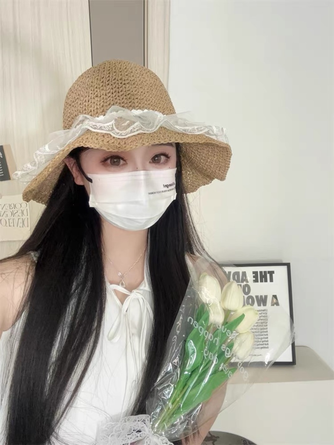  香奈儿CHANEL橘子哥哥出游品脸小可折叠遮阳防晒帽子田园
风百搭可爱蕾丝草帽女