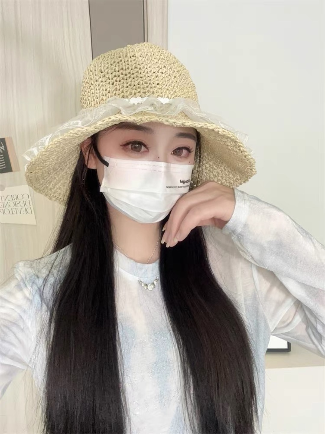  香奈儿CHANEL橘子哥哥出游品脸小可折叠遮阳防晒帽子田园
风百搭可爱蕾丝草帽女