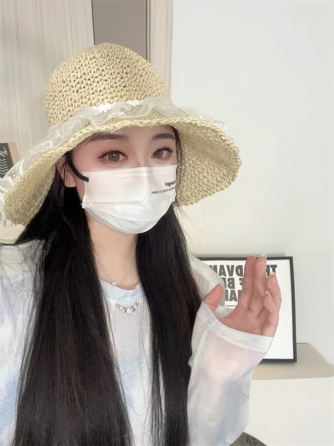  香奈儿CHANEL橘子哥哥出游品脸小可折叠遮阳防晒帽子田园
风百搭可爱蕾丝草帽女