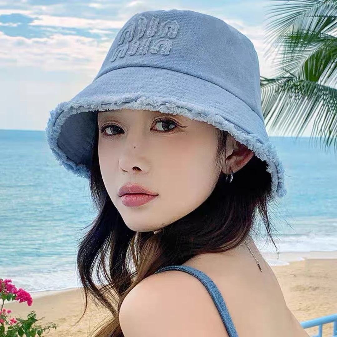 NO:226837,Miumiu Ningbo Fisherman Hat 2025 high-end sense washing hat denim women's sun hat sun protection spring and summer wholesale new hat straw hat fisherman hat baseball hat, hat, miumiu, espadrilles, hats19860909谬谬miumiu 甬制渔夫帽2025高级感水洗帽子牛仔女款太阳帽 防晒春夏批发新款遮帽子草帽渔夫帽棒球帽,帽子,miumiu,espadrilles,hats,hat