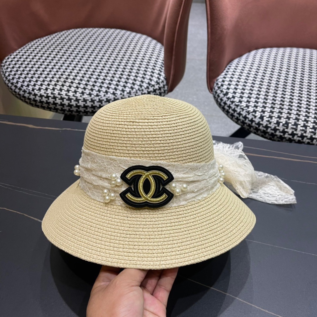  Chanel香奈儿 2024夏季新款草帽网红必推款，头围57cm