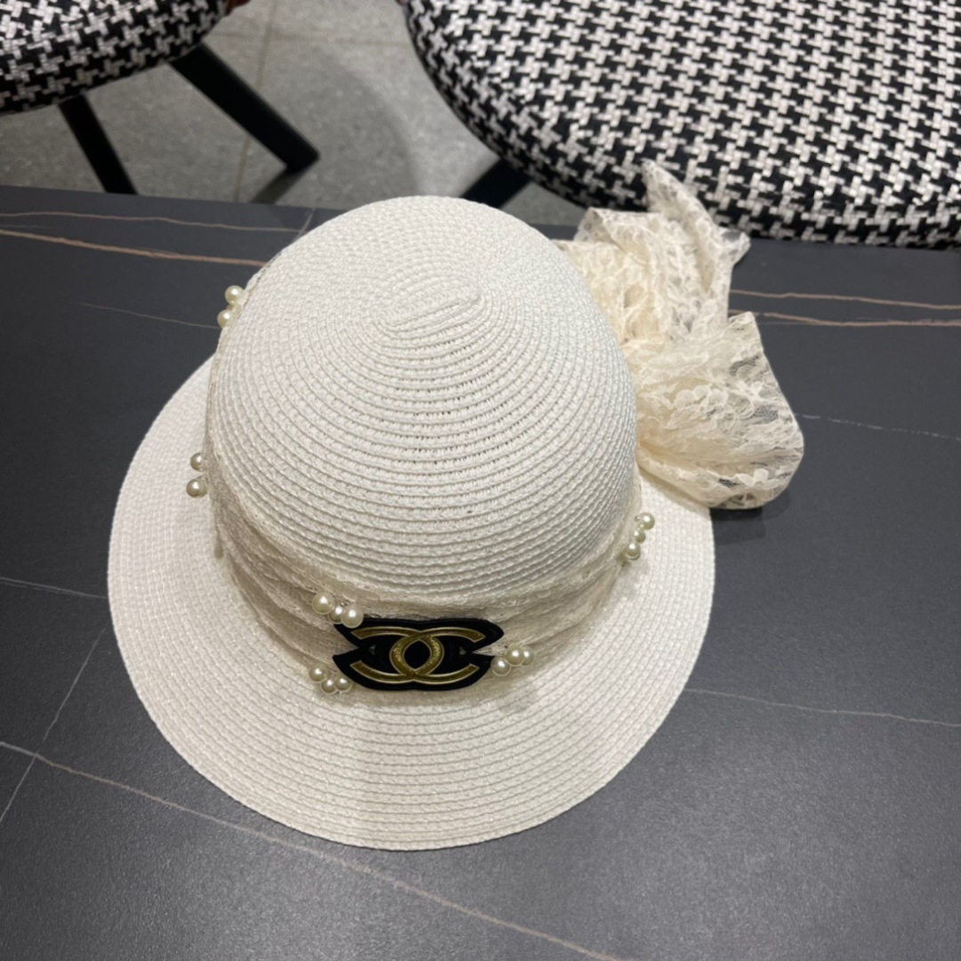  Chanel香奈儿 2024夏季新款草帽网红必推款，头围57cm