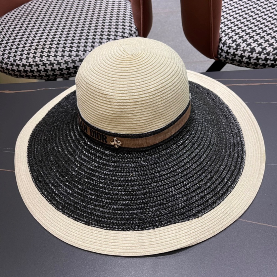  DIOR👒迪奥 2024春夏新大沿草帽👏简约大方，百搭单品～出街首选，新品上架