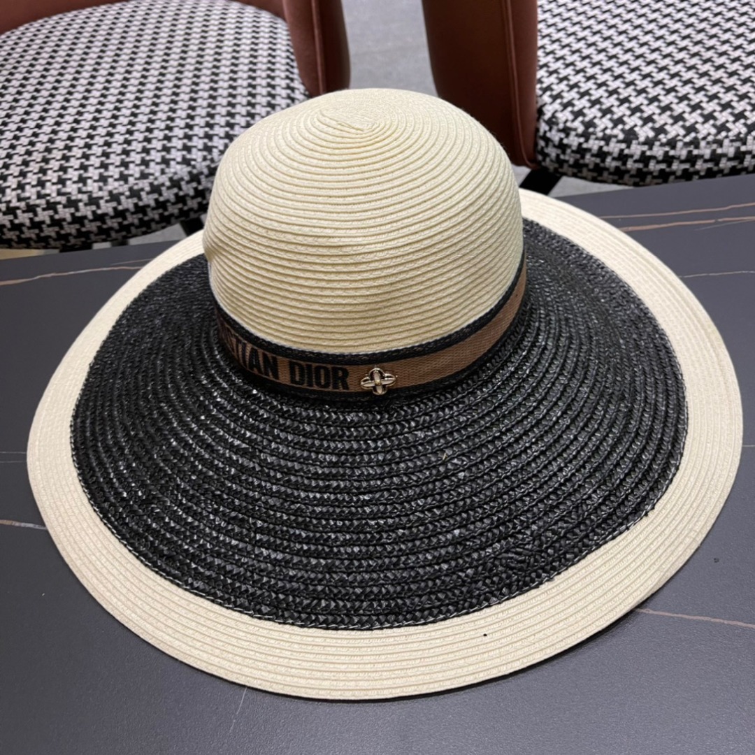  DIOR👒迪奥 2024春夏新大沿草帽👏简约大方，百搭单品～出街首选，新品上架