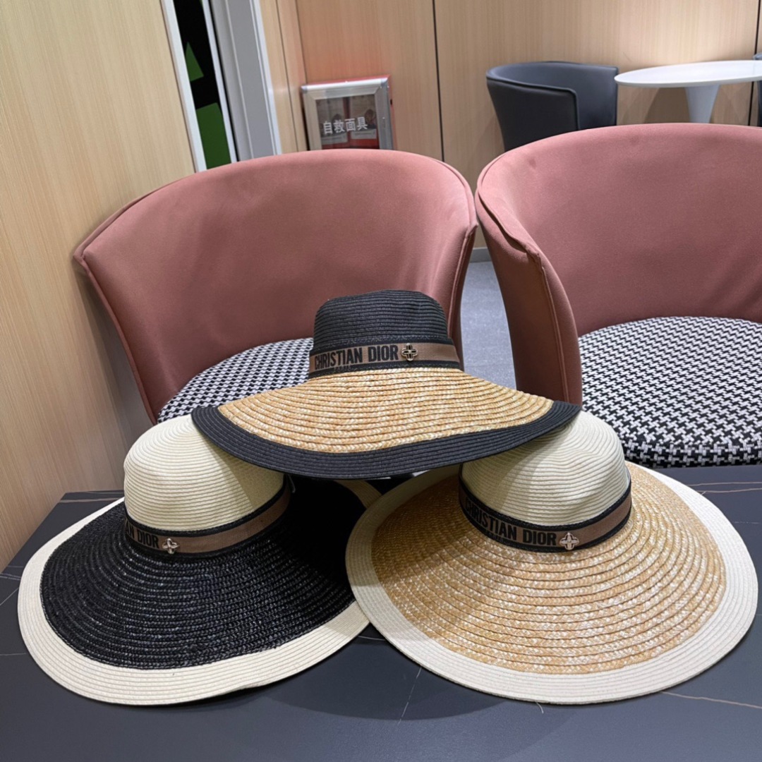  DIOR👒迪奥 2024春夏新大沿草帽👏简约大方，百搭单品～出街首选，新品上架
