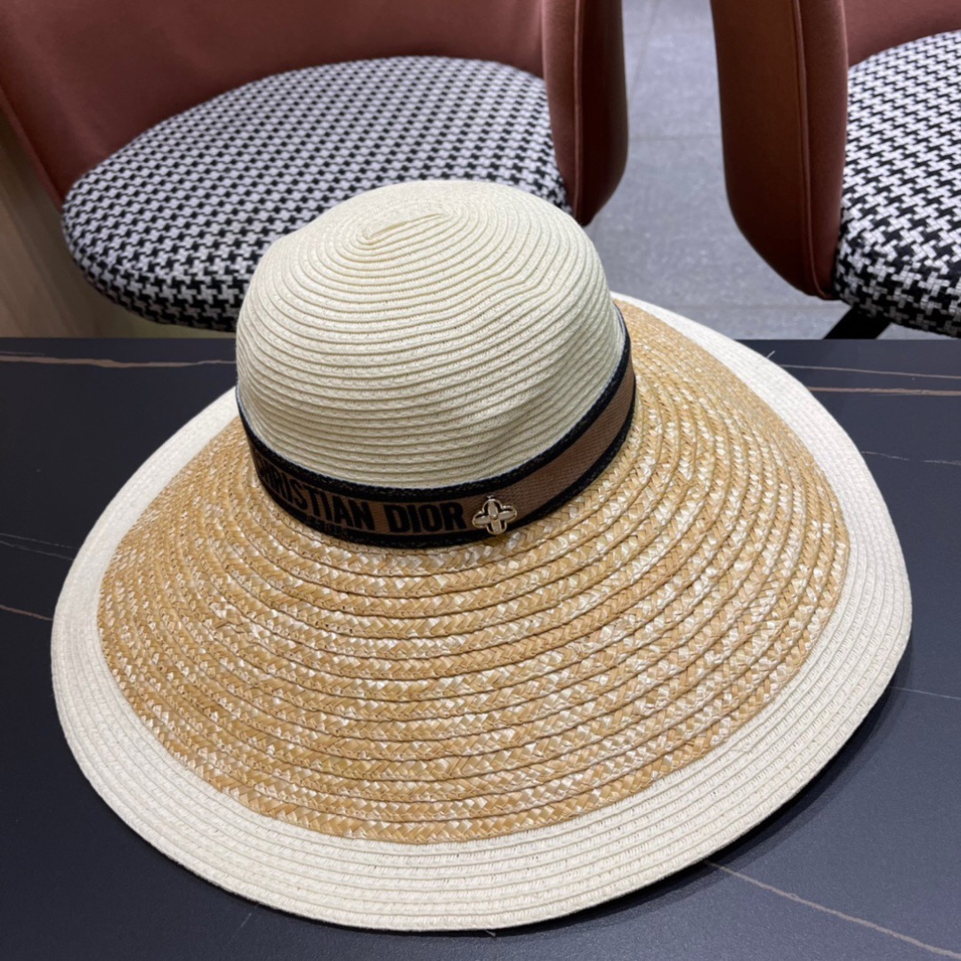  DIOR👒迪奥 2024春夏新大沿草帽👏简约大方，百搭单品～出街首选，新品上架