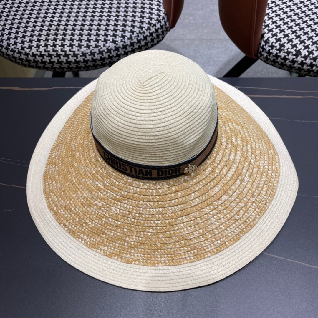  DIOR👒迪奥 2024春夏新大沿草帽👏简约大方，百搭单品～出街首选，新品上架