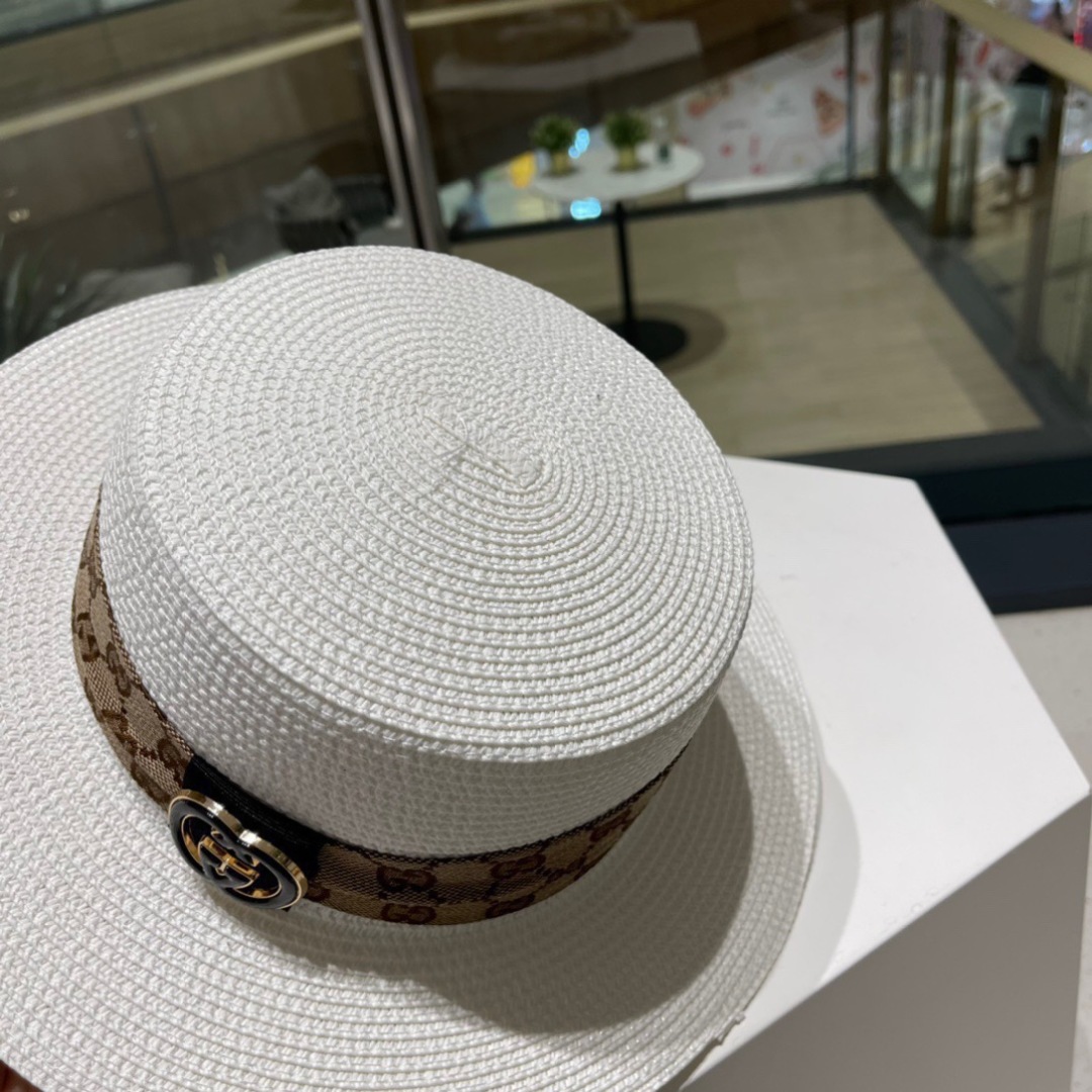  Gucci古奇草帽，遮阳帽，l头围57cm