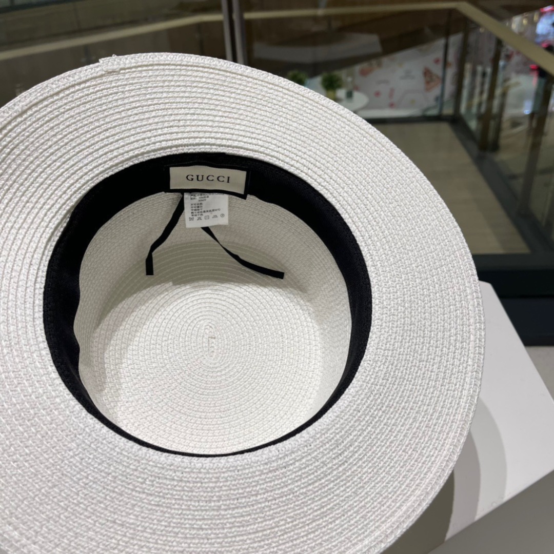  Gucci古奇草帽，遮阳帽，l头围57cm