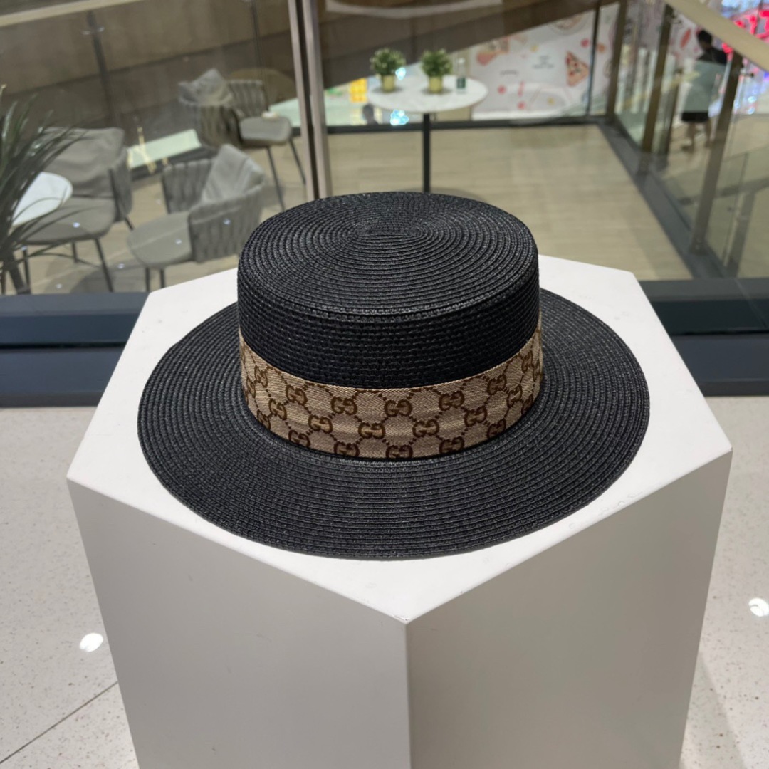  Gucci古奇草帽，遮阳帽，l头围57cm
