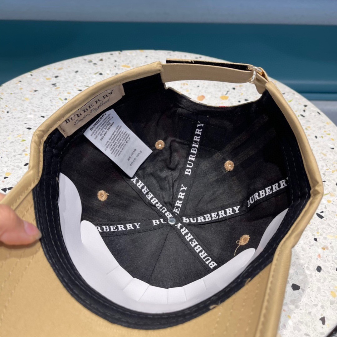  巴宝莉Burberry 官网原单刺绣棒球帽  格纹复古时尚四季搭配单品