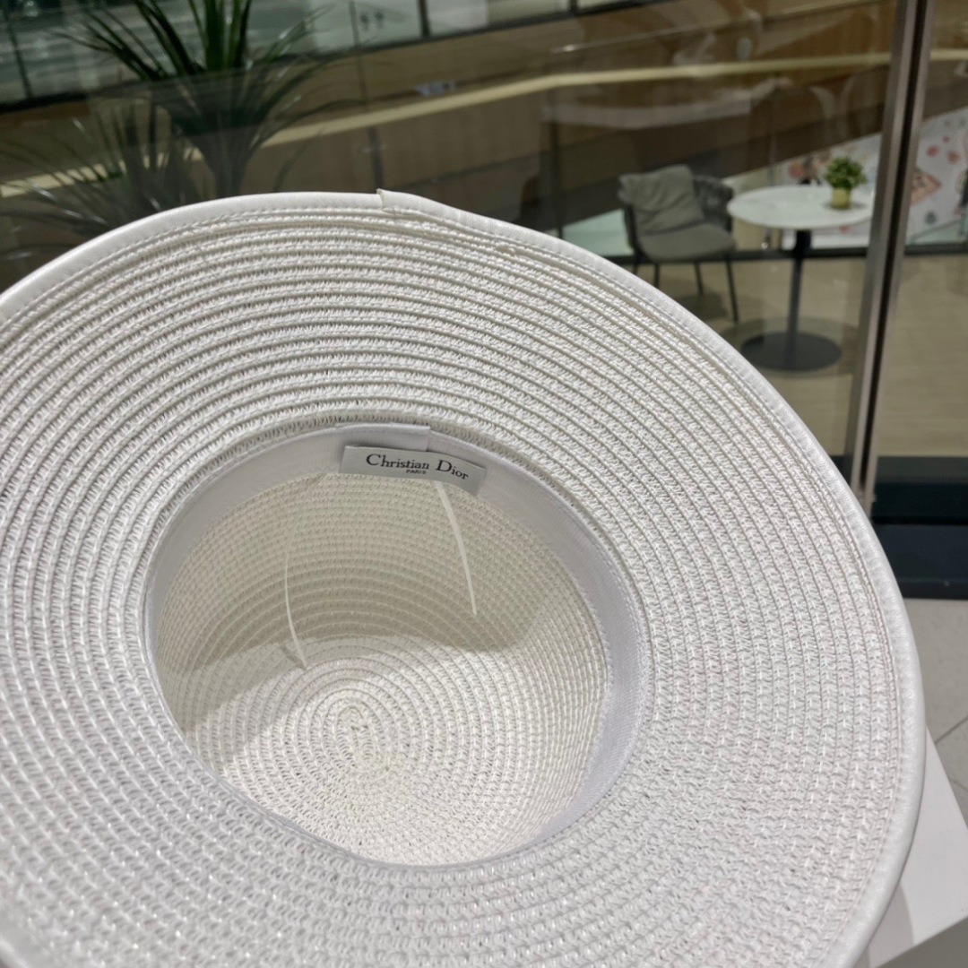  Dior迪奥包边草帽，可折叠遮阳帽，名媛气质范，多色 头围57cm