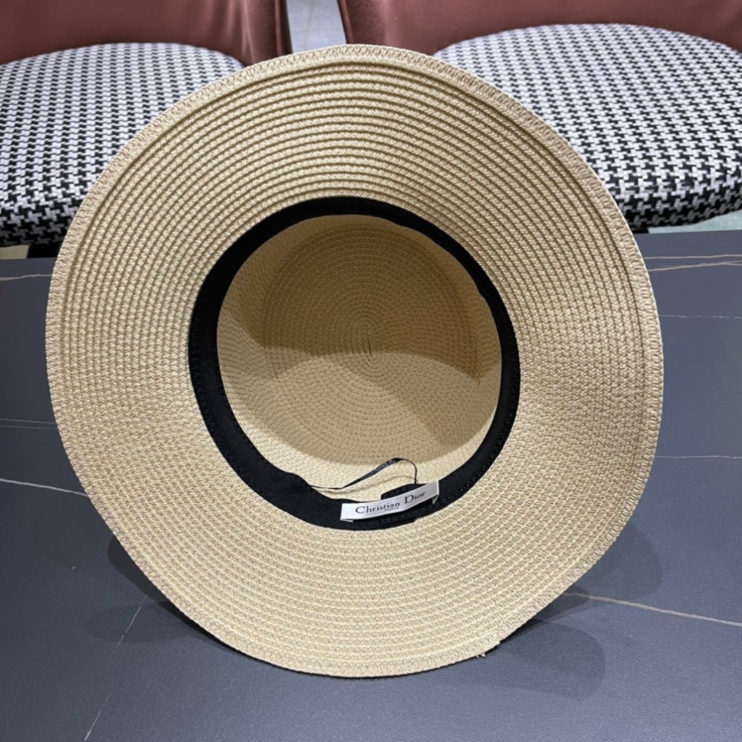  Dior迪奥官方款草帽，高密度制作，一顶超级有品位的草帽了~出街首选小仙女🧚人手必备 头围57cm