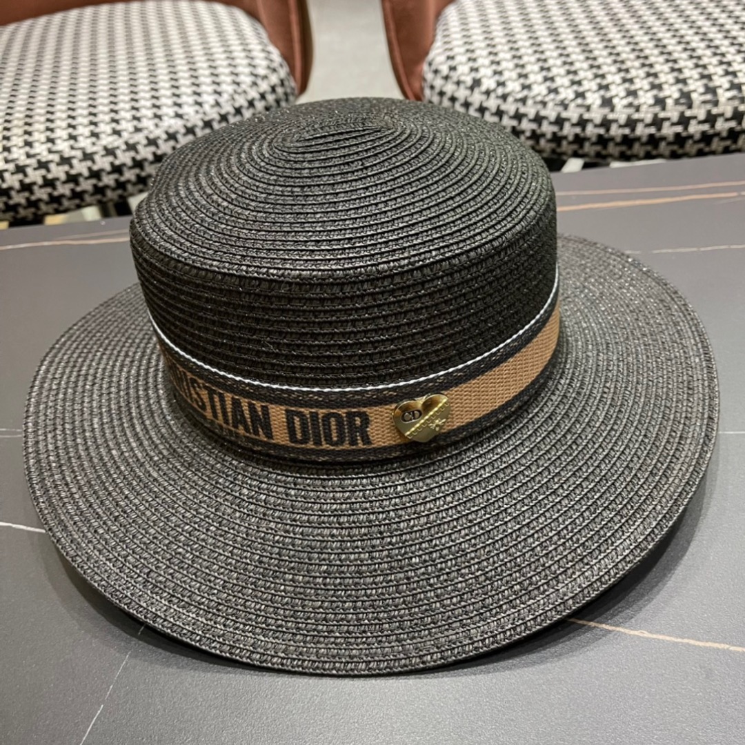  Dior迪奥官方款草帽，高密度制作，一顶超级有品位的草帽了~出街首选小仙女🧚人手必备 头围57cm