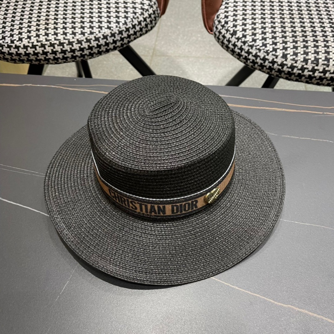  Dior迪奥官方款草帽，高密度制作，一顶超级有品位的草帽了~出街首选小仙女🧚人手必备 头围57cm