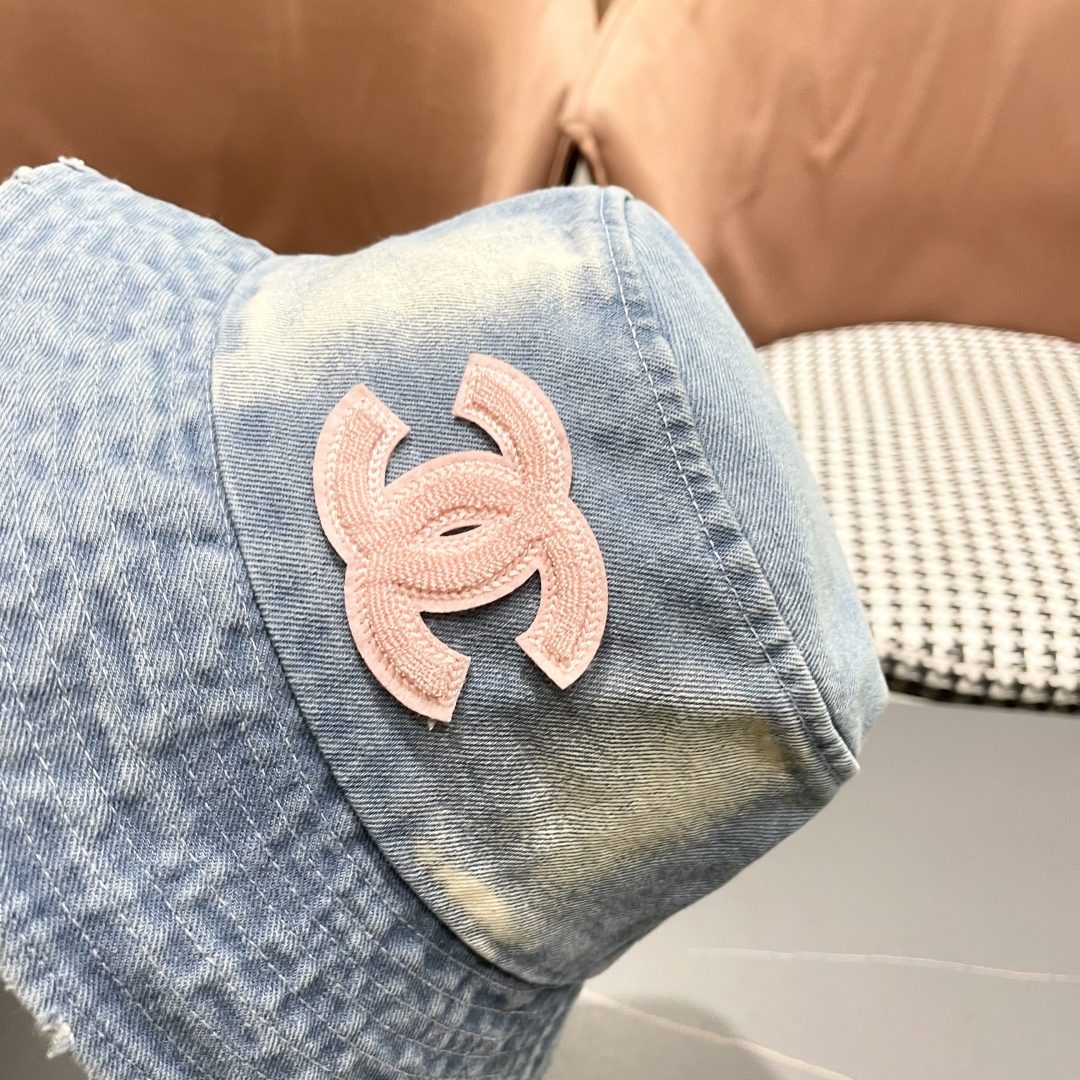  Chanel香奈儿 2025牛仔帽女春夏四季款渔夫帽子户外登山防晒露营徒步卷边辣妹盆帽