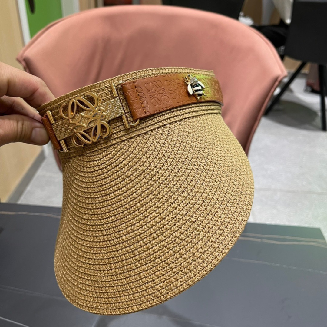 。LOEWE罗意威 防晒帽 新款空顶帽防紫外线大帽檐夏季遮阳草帽方便携带