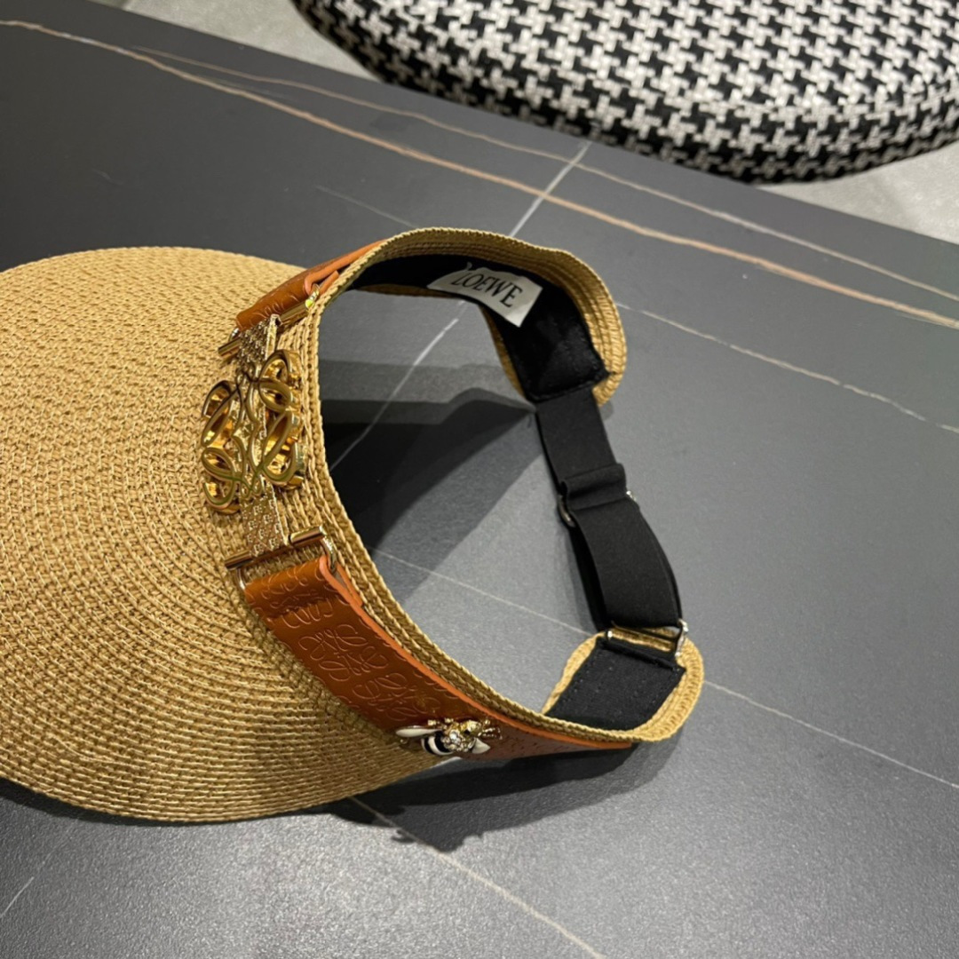 。LOEWE罗意威 防晒帽 新款空顶帽防紫外线大帽檐夏季遮阳草帽方便携带