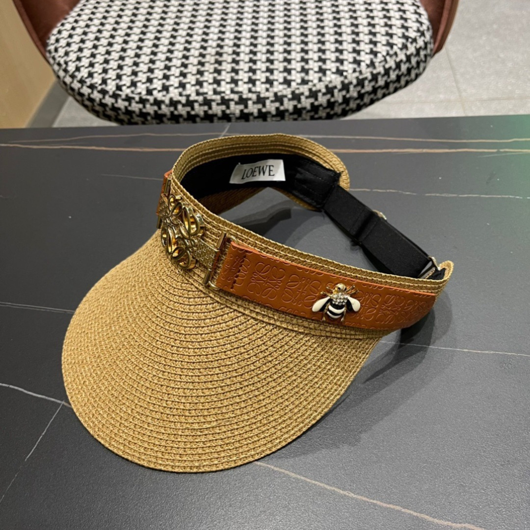 。LOEWE罗意威 防晒帽 新款空顶帽防紫外线大帽檐夏季遮阳草帽方便携带
