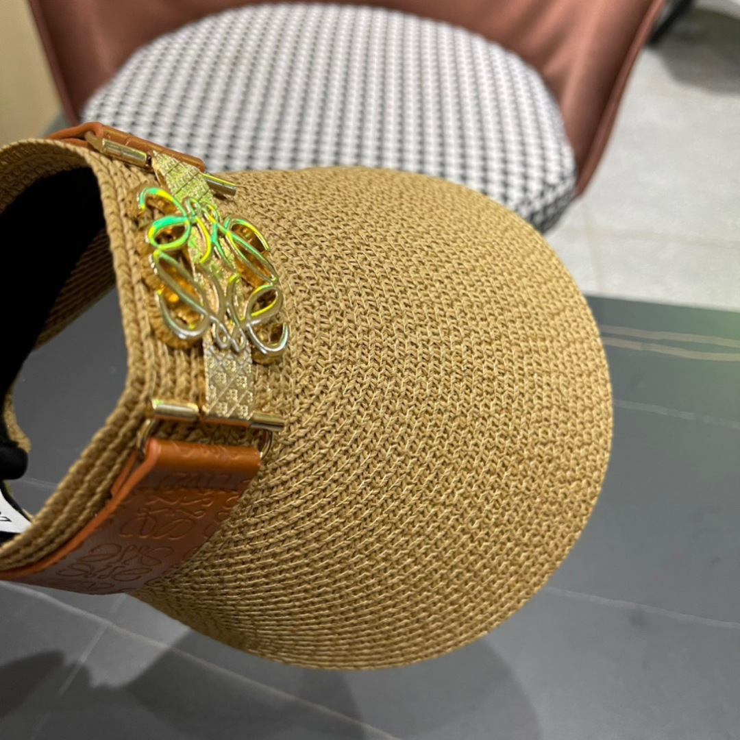 。LOEWE罗意威 防晒帽 新款空顶帽防紫外线大帽檐夏季遮阳草帽方便携带