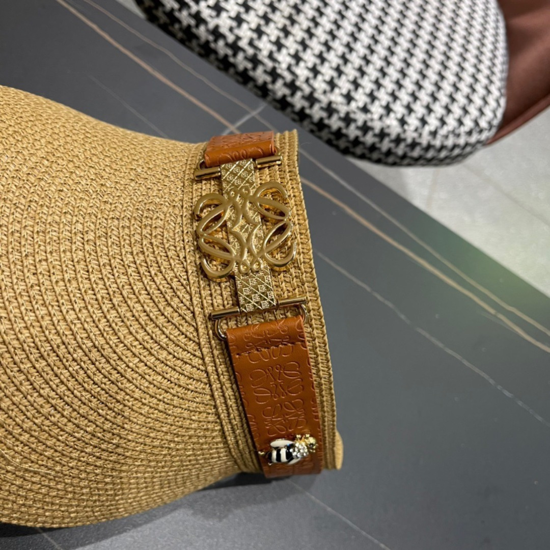 。LOEWE罗意威 防晒帽 新款空顶帽防紫外线大帽檐夏季遮阳草帽方便携带