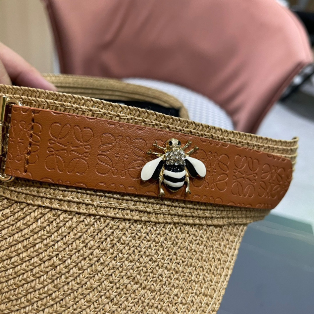 。LOEWE罗意威 防晒帽 新款空顶帽防紫外线大帽檐夏季遮阳草帽方便携带