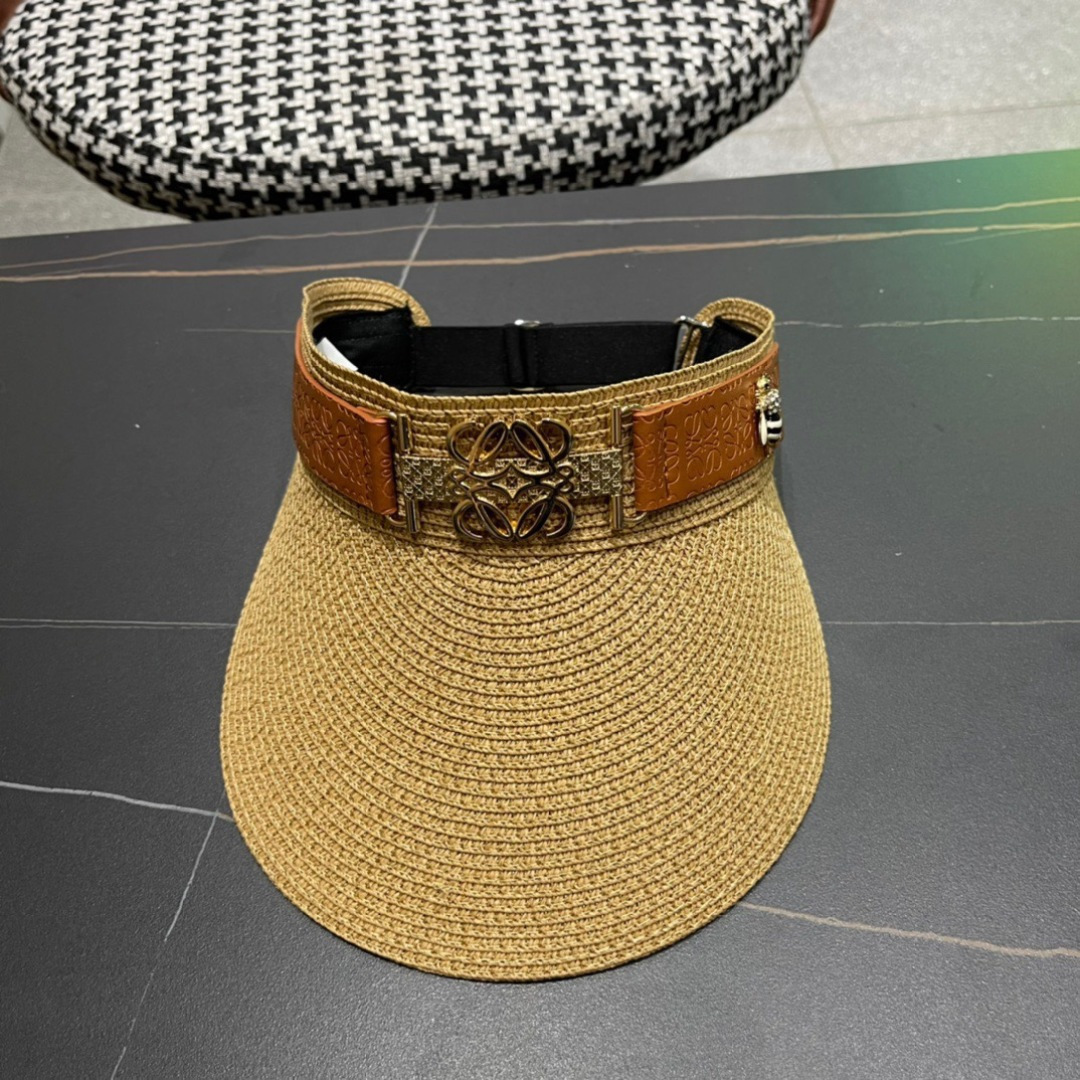 。LOEWE罗意威 防晒帽 新款空顶帽防紫外线大帽檐夏季遮阳草帽方便携带