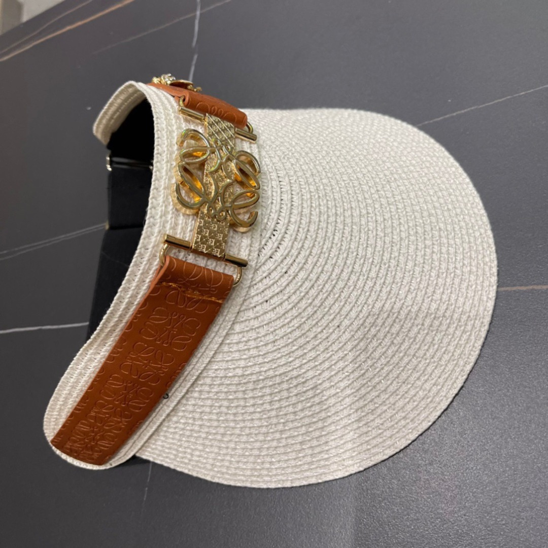 。LOEWE罗意威 防晒帽 新款空顶帽防紫外线大帽檐夏季遮阳草帽方便携带