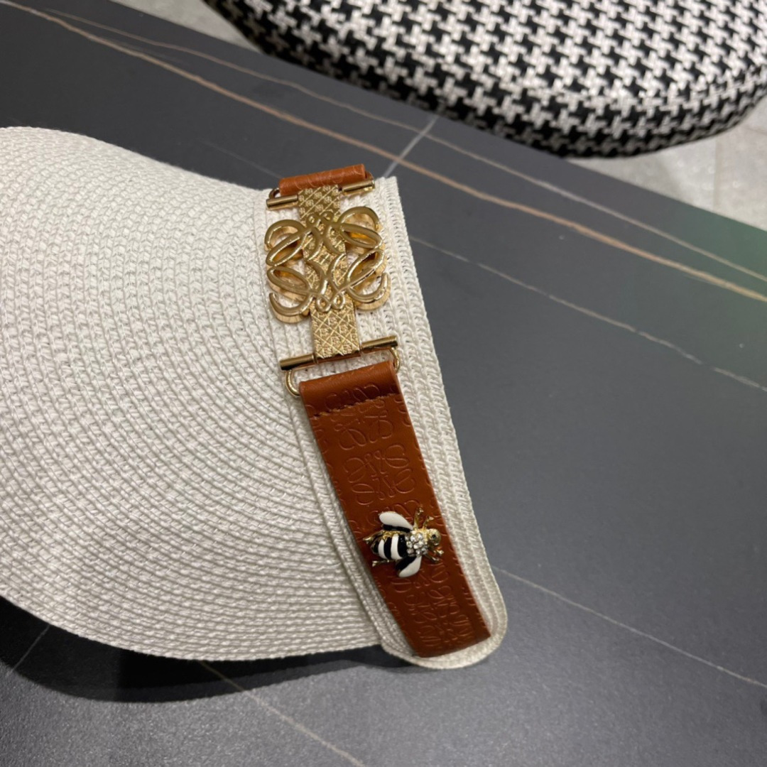 。LOEWE罗意威 防晒帽 新款空顶帽防紫外线大帽檐夏季遮阳草帽方便携带