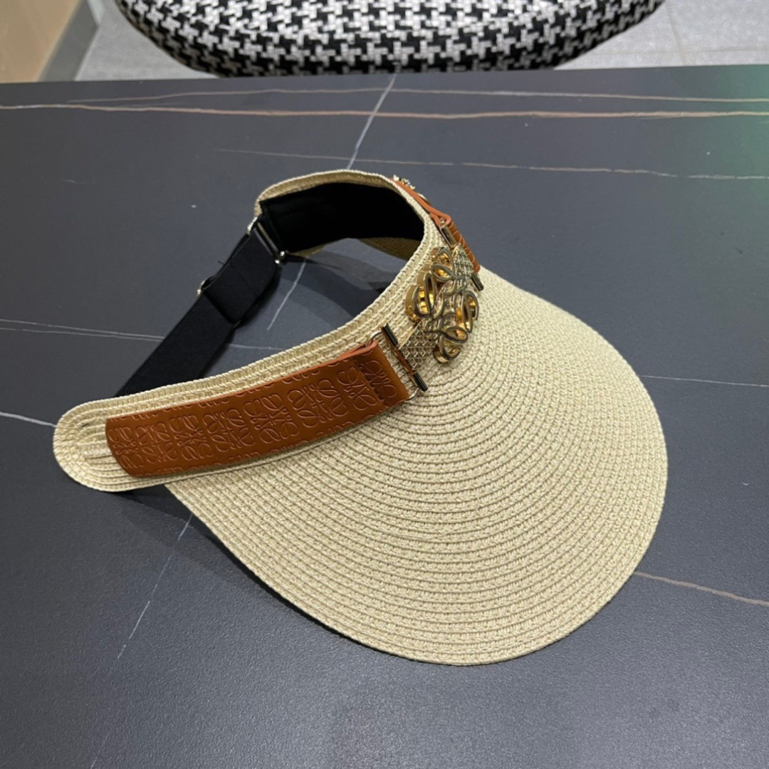 。LOEWE罗意威 防晒帽 新款空顶帽防紫外线大帽檐夏季遮阳草帽方便携带