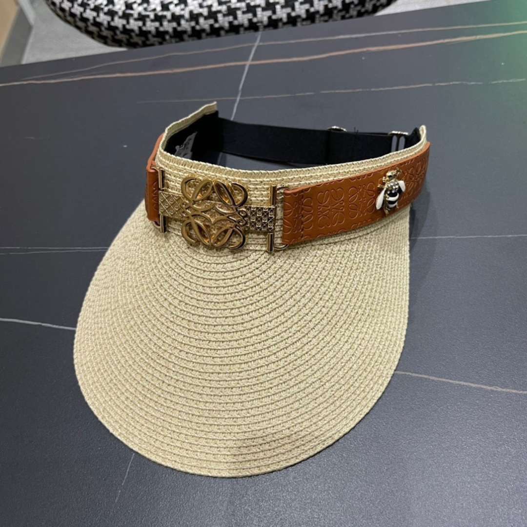 。LOEWE罗意威 防晒帽 新款空顶帽防紫外线大帽檐夏季遮阳草帽方便携带
