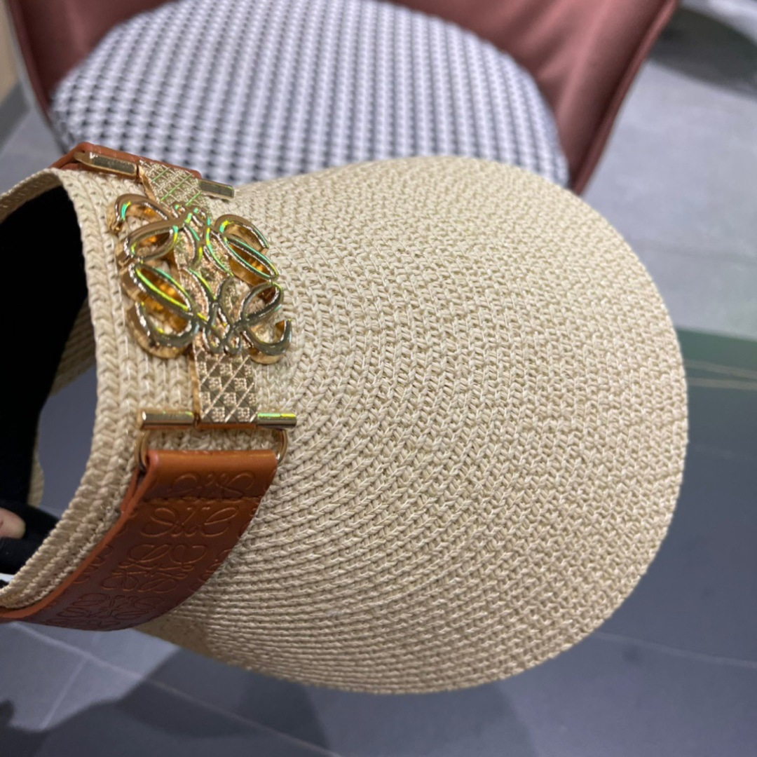 。LOEWE罗意威 防晒帽 新款空顶帽防紫外线大帽檐夏季遮阳草帽方便携带