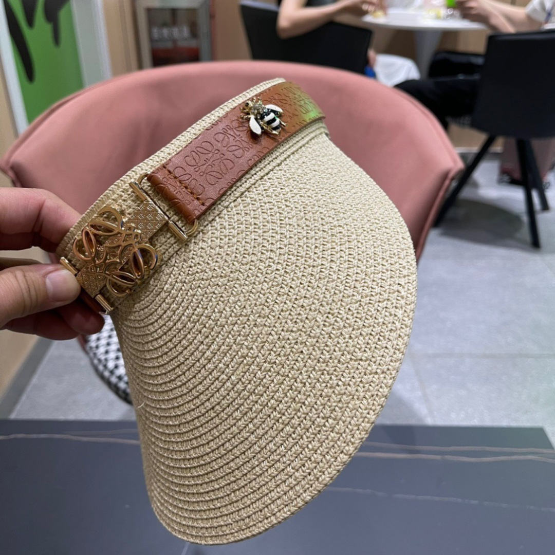 。LOEWE罗意威 防晒帽 新款空顶帽防紫外线大帽檐夏季遮阳草帽方便携带