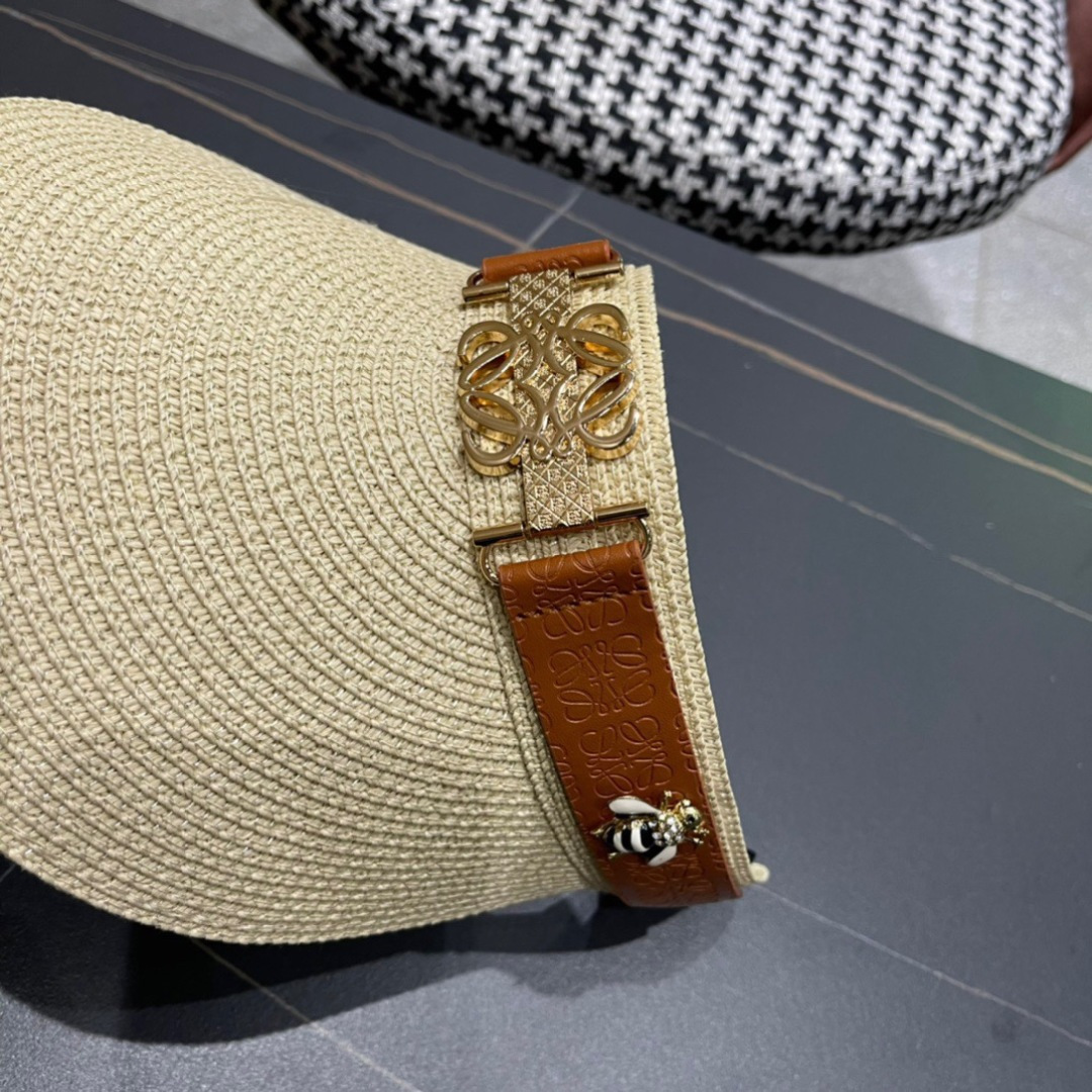 。LOEWE罗意威 防晒帽 新款空顶帽防紫外线大帽檐夏季遮阳草帽方便携带