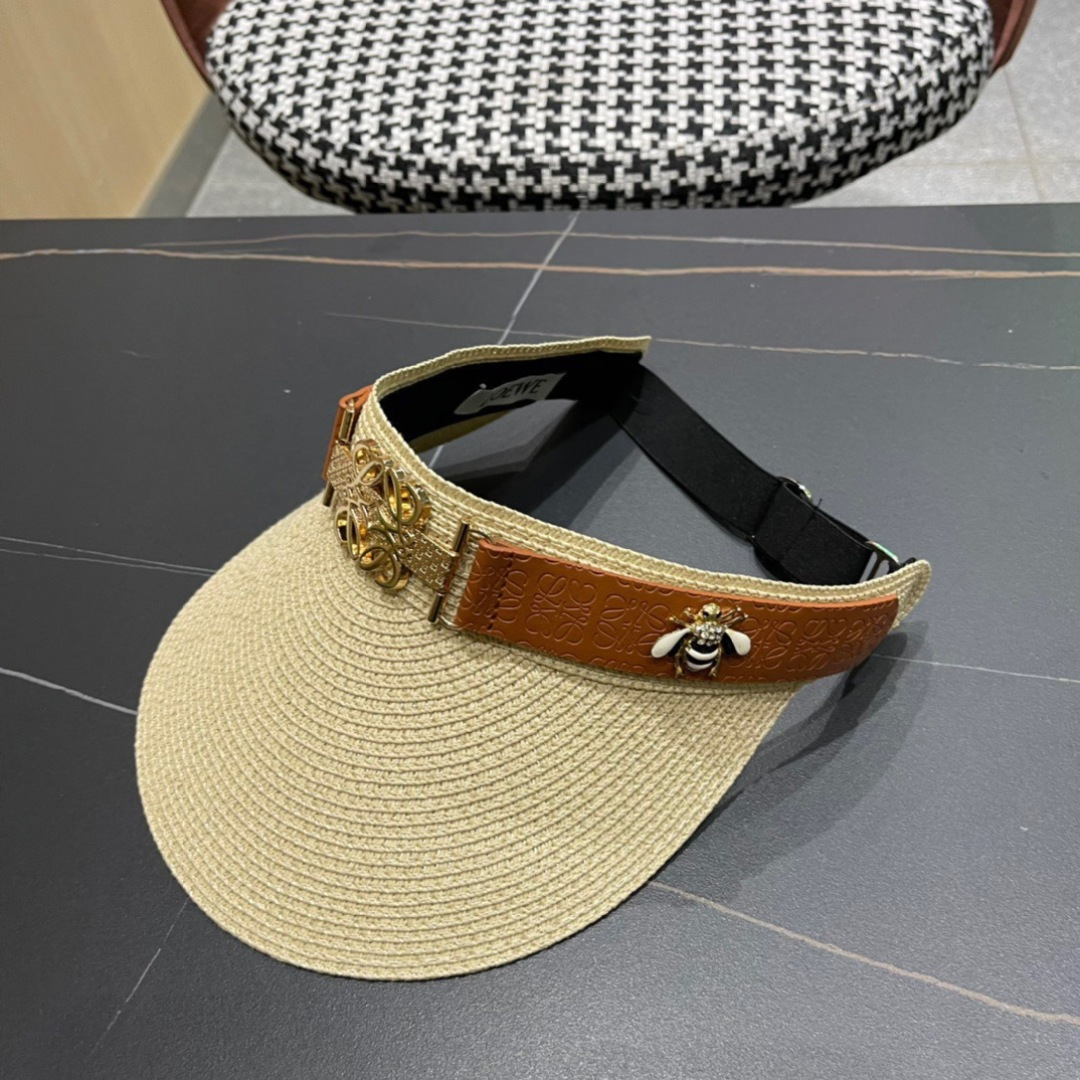 。LOEWE罗意威 防晒帽 新款空顶帽防紫外线大帽檐夏季遮阳草帽方便携带