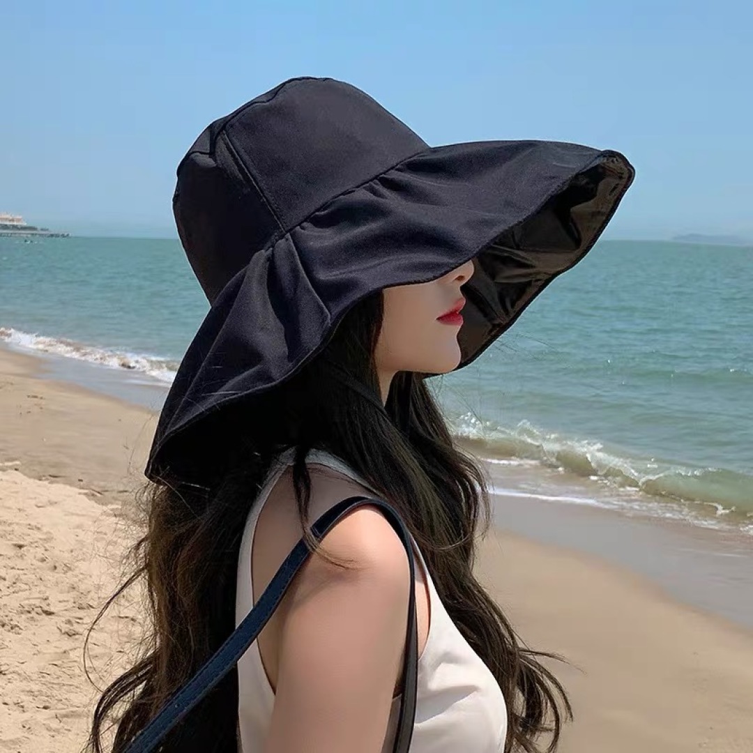  Dior迪奥 渔夫帽女早春夏季防晒帽超大檐百搭遮脸帽防紫外
线太阳帽遮阳帽
