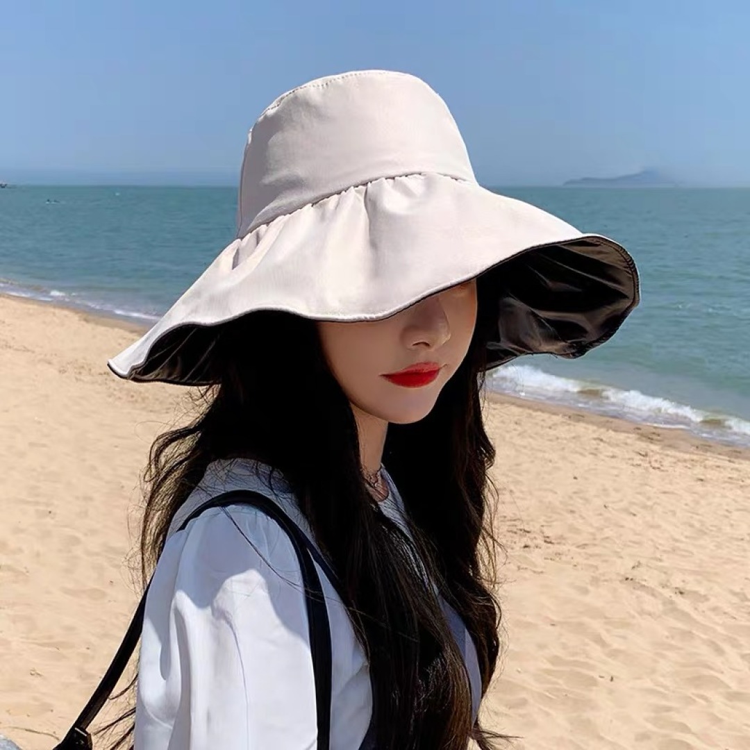  Dior迪奥 渔夫帽女早春夏季防晒帽超大檐百搭遮脸帽防紫外
线太阳帽遮阳帽