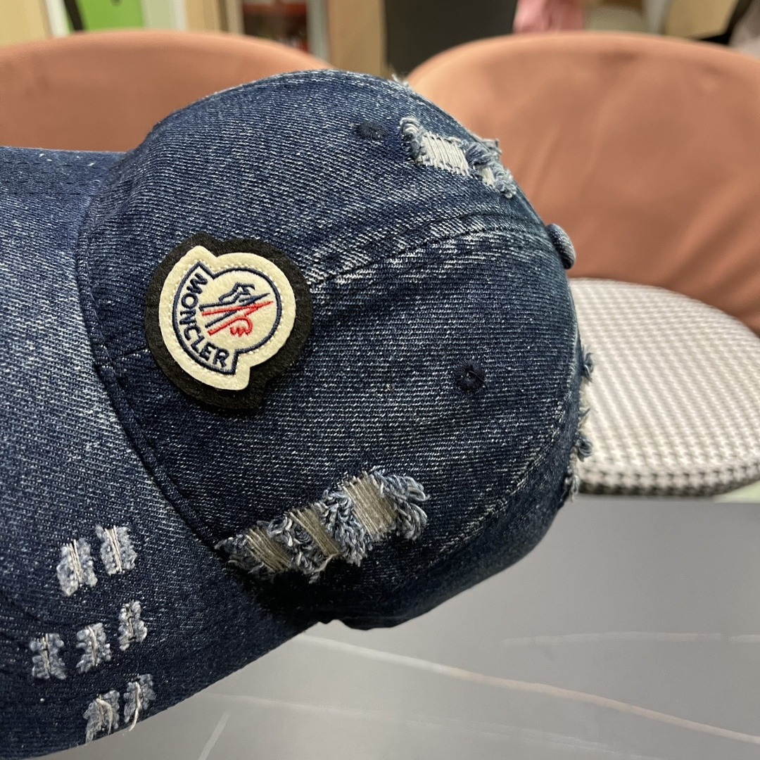 💛【MONCLER蒙口】2025新款简约大牌牛仔棒球帽，男女通用～简约百搭，