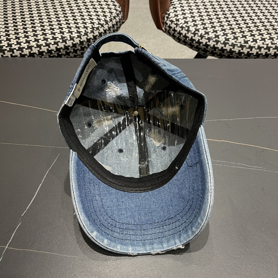 💛【MONCLER蒙口】2025新款简约大牌牛仔棒球帽，男女通用～简约百搭，